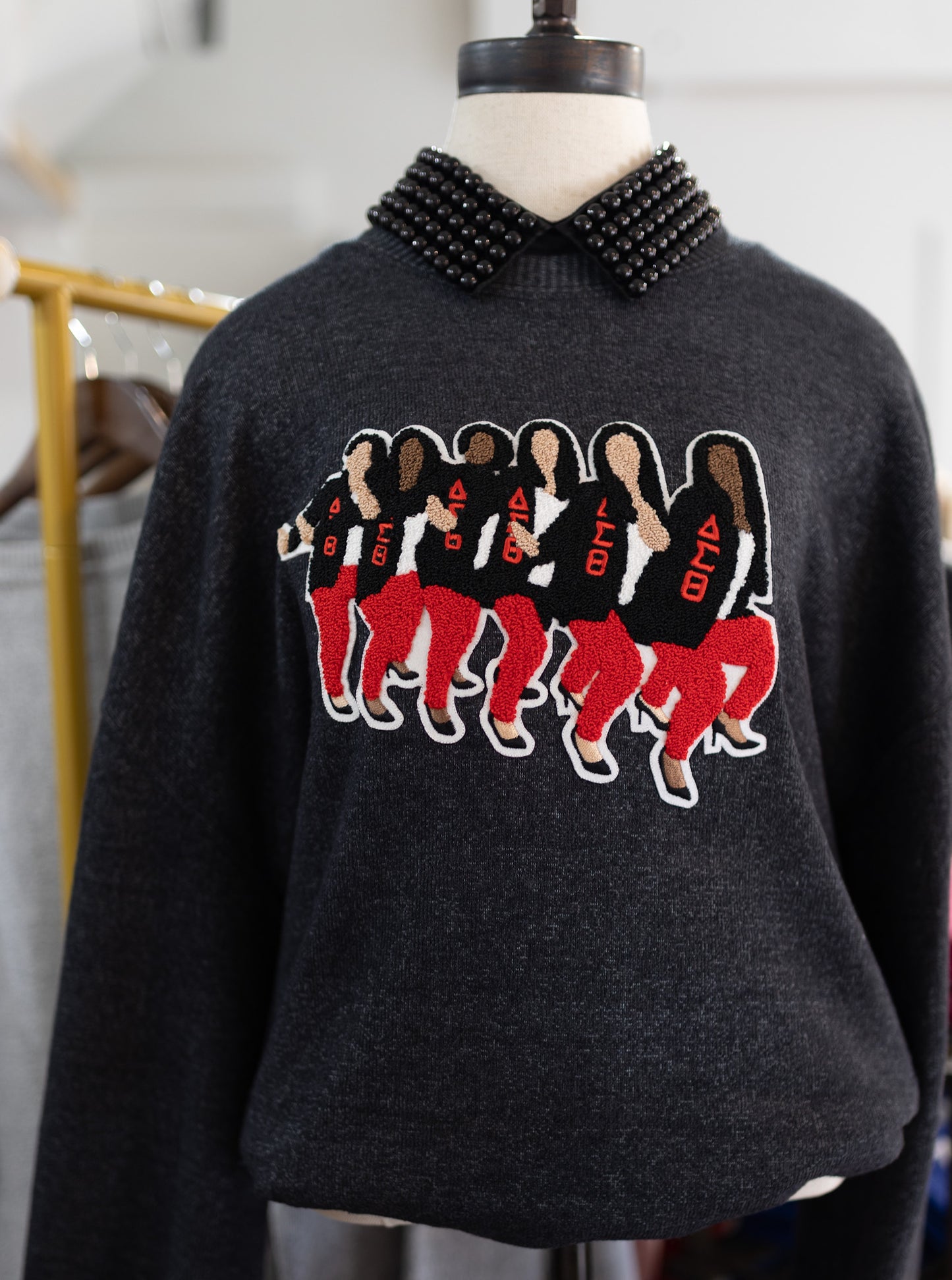 Chenille Embroidered Delta CrewNeck