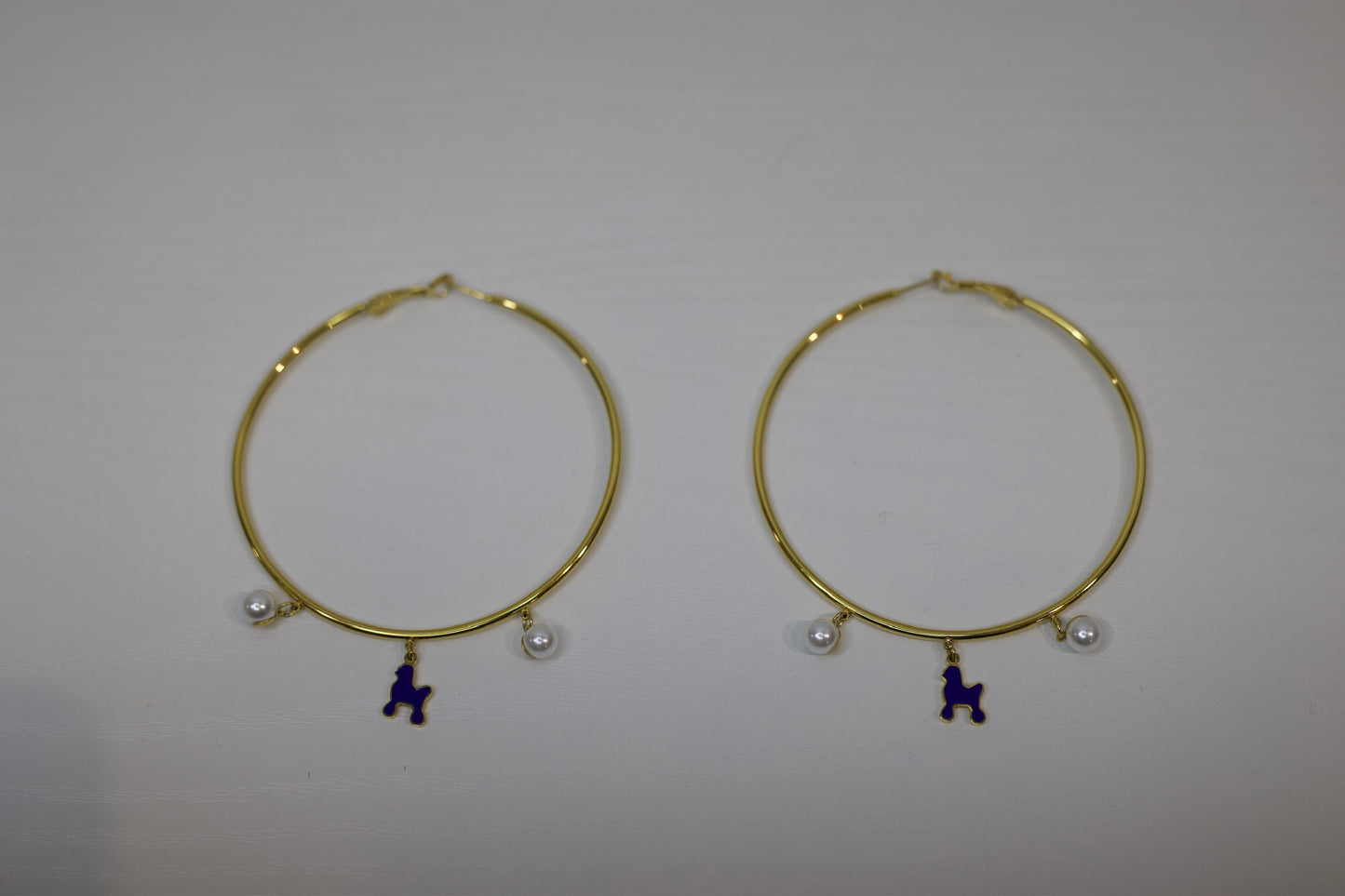 Sigma Gamma Rho Poodle/Pearl Earrings