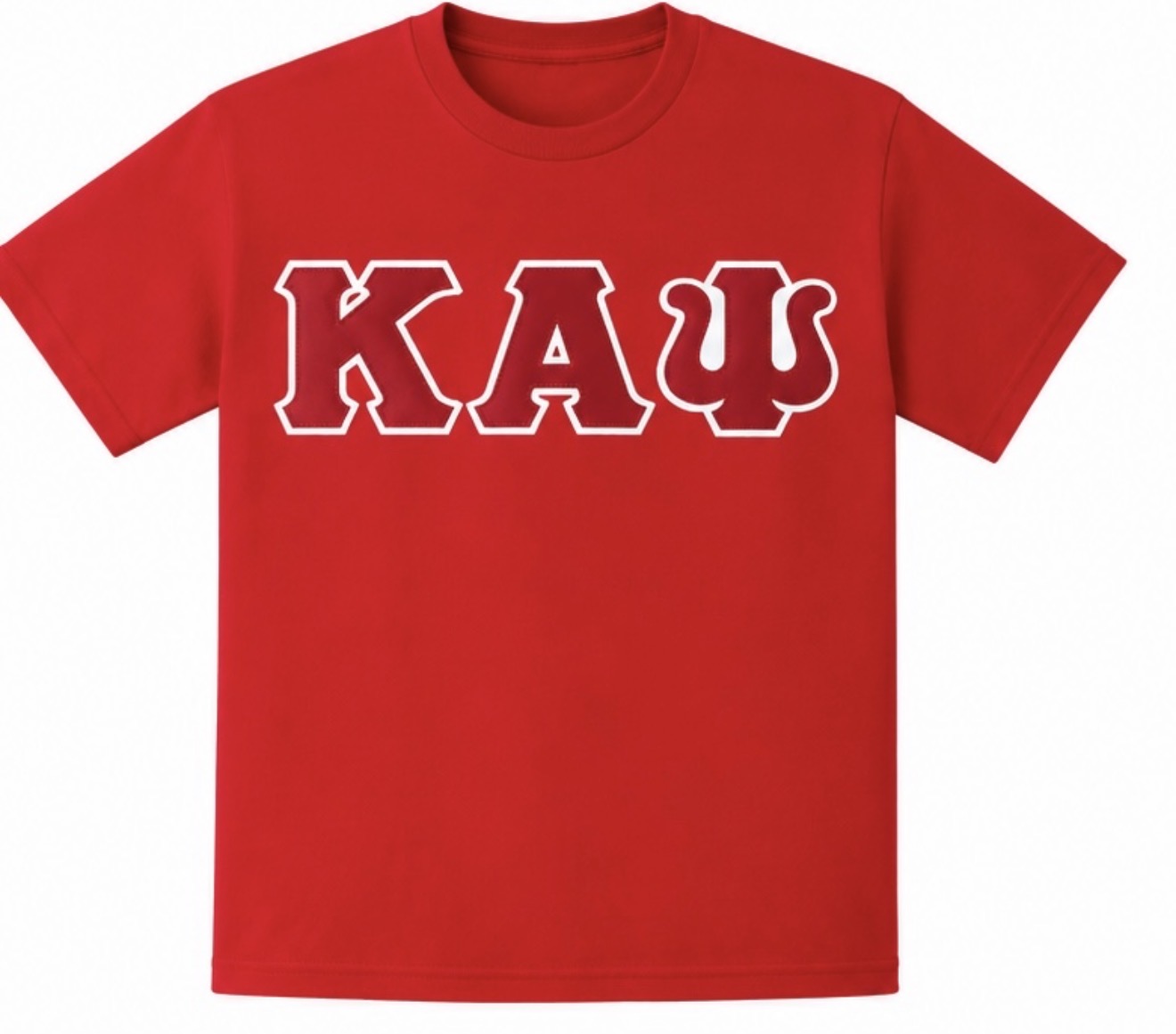 kappa red embroidered satin Greek letter tee