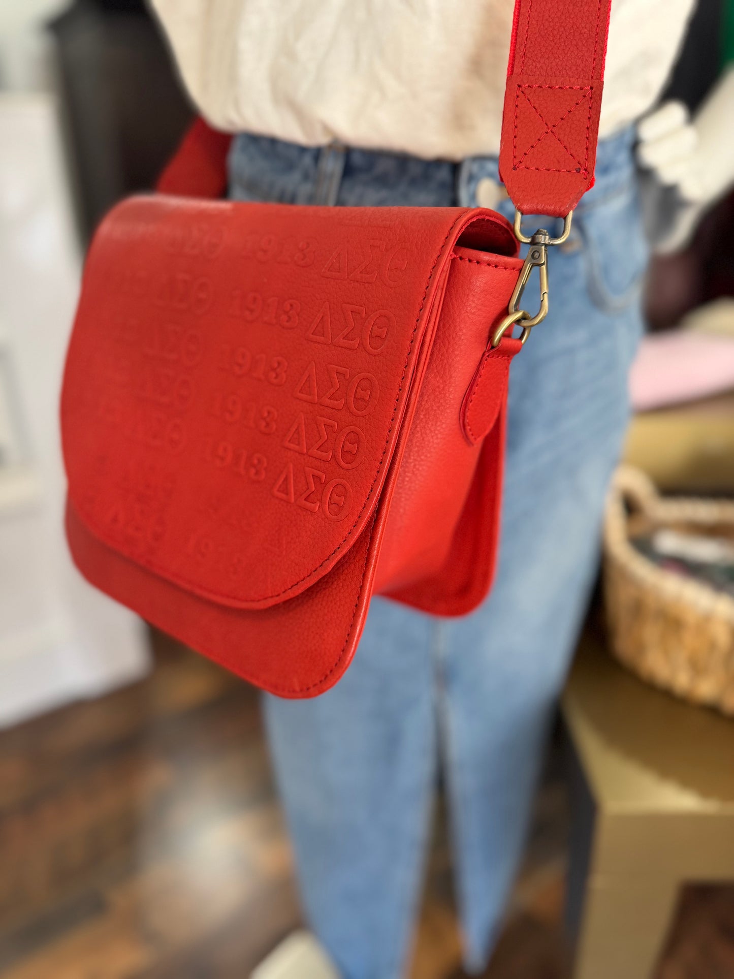 Delta Embossed Genuine Leather Purse- Limited Series