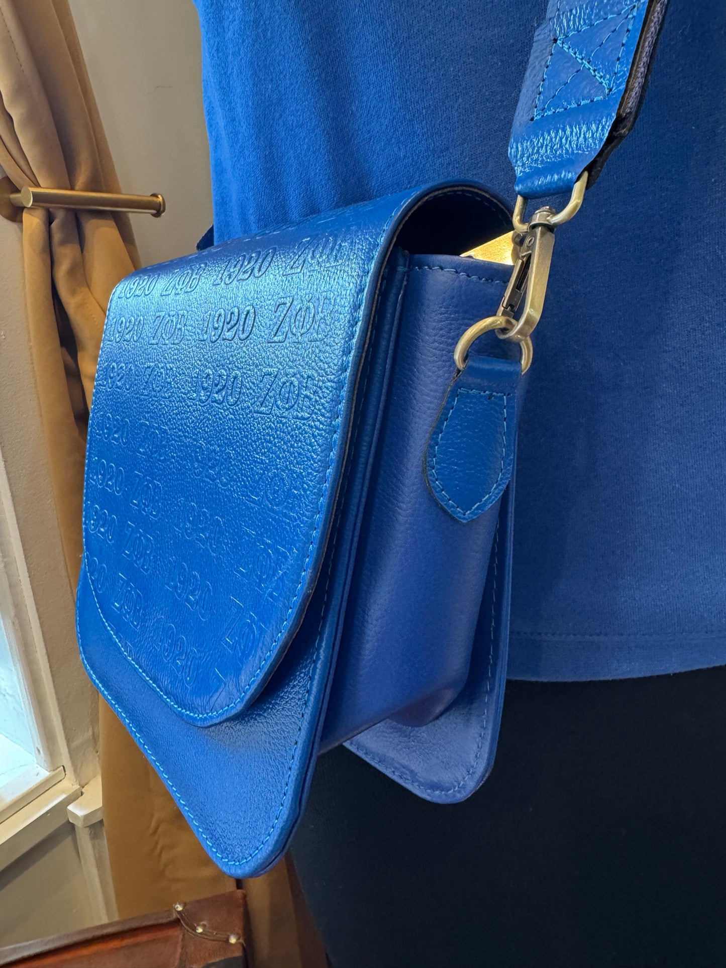 Zeta Embossed Genuine Leather Purse
