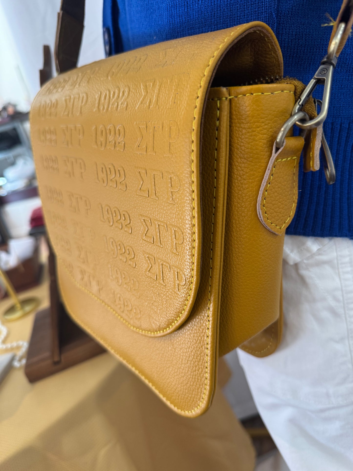 Sigma Gamma Rho Embossed Genuine Leather Purse