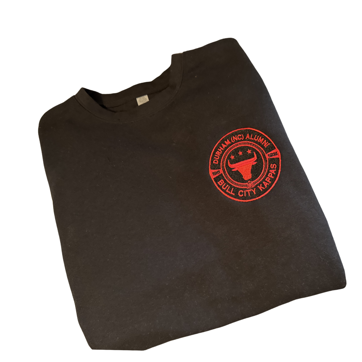 Embroidered Small Logo Design Crewneck w/Kangaroo Pocket