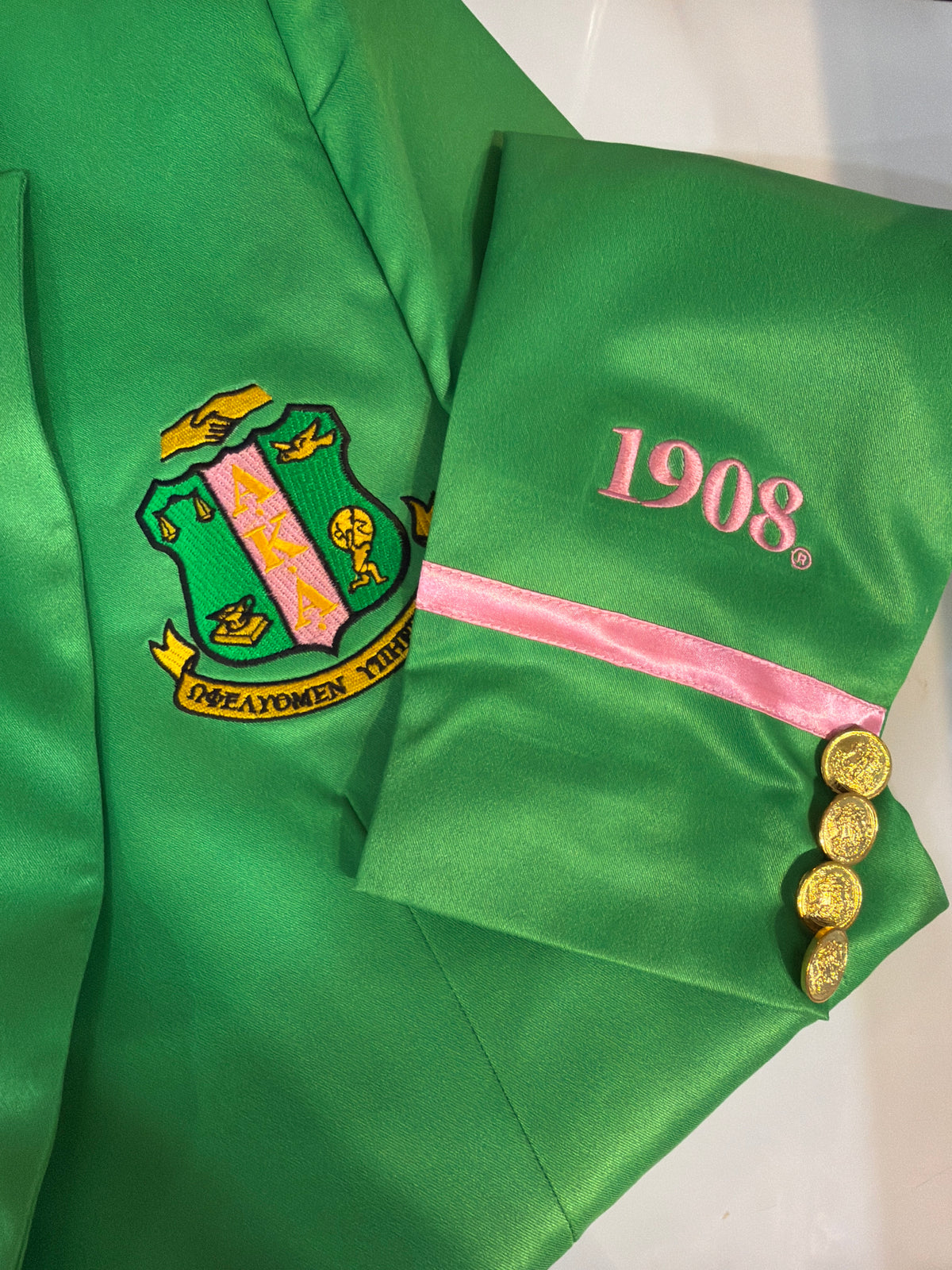 PRE-ORDER   Alpha Kappa Alpha Green "Nova" Blazer -September 15- September 23)