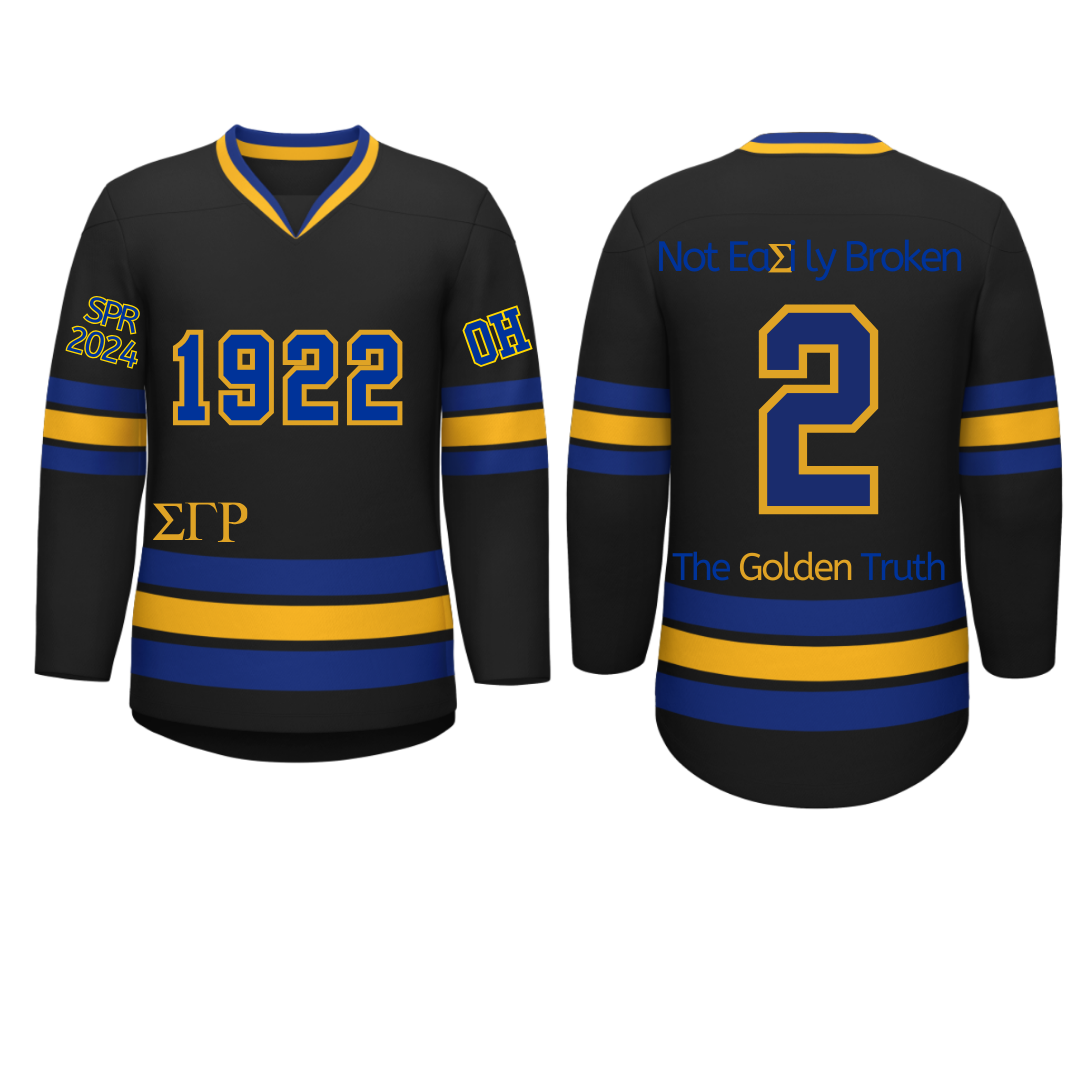 PREORDER LuxePoodle Custom Black "1922" Hockey Jersey