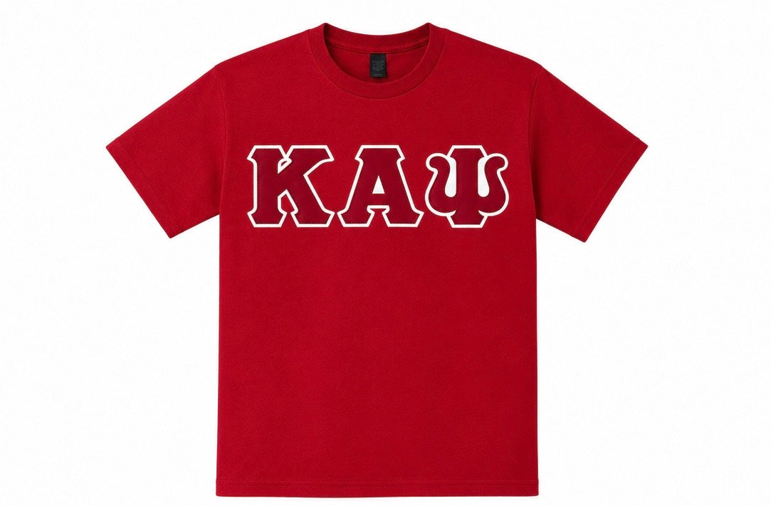 Kappa crimson embroidered letter satin tee