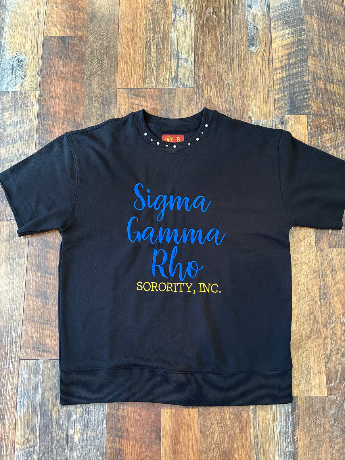 SGRHO Pearled Collar Tee