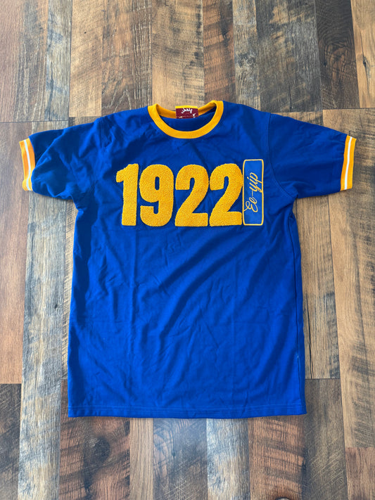 1922 chenille T-shirt with ee-yip
