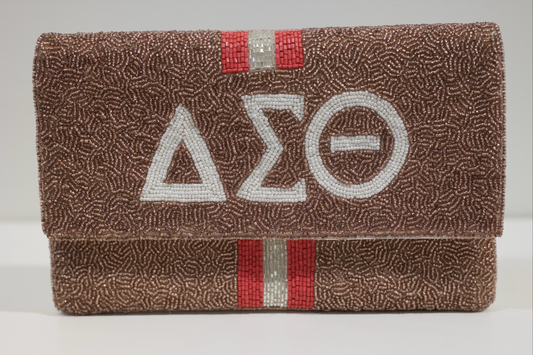 Delta Handbeaded Clutch/Crossbody