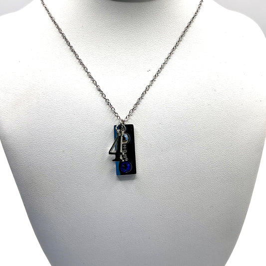 Zeta Phi Beta Line Number Necklace