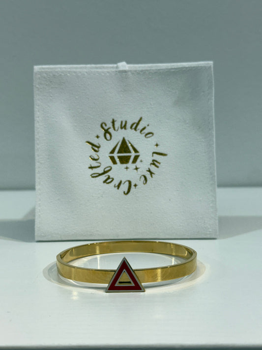 Delta Pyramid Gold Bracelet