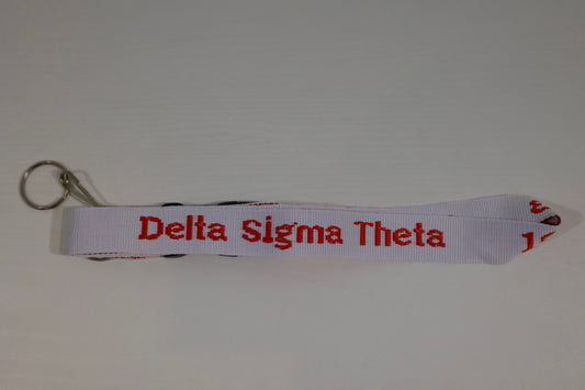 Embroidered Delta Sigma Theta  lanyard