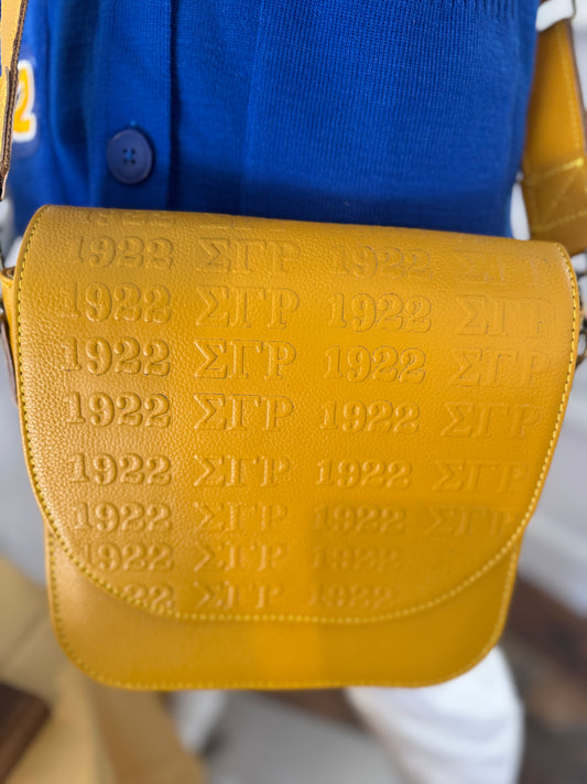 Sigma Gamma Rho Embossed Genuine Leather Purse