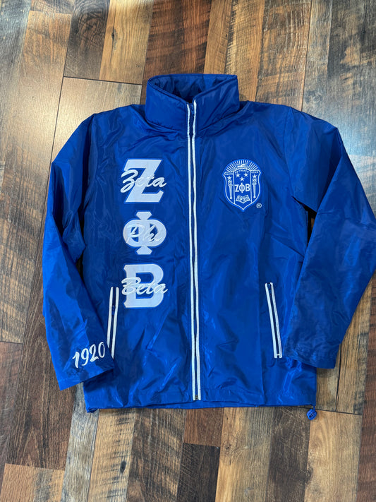 Zeta Phi Beta Embroidered Windbreaker