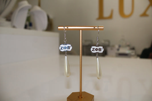 Zeta Pearl Drop Earrings
