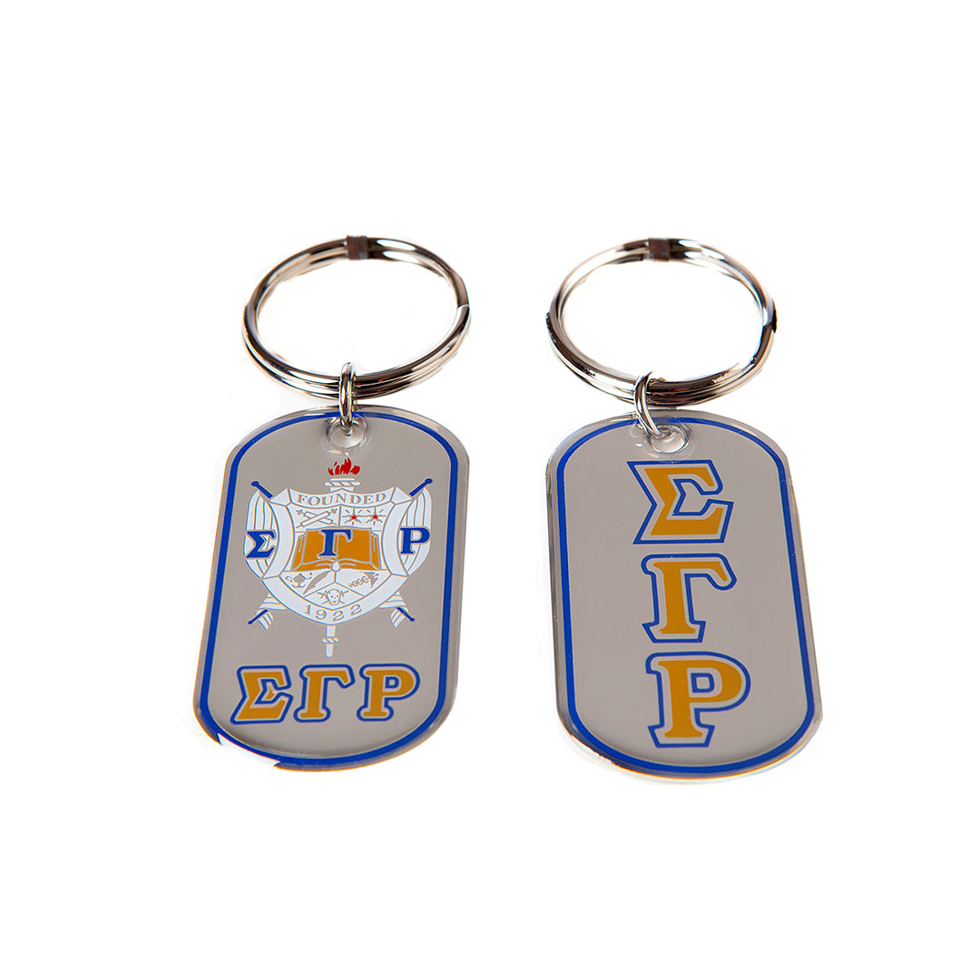 SGRho Dog Tag Keychain