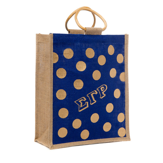 Polka Dot Jute Bag